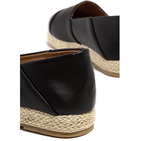 Black Espadrille Trim Dressy Slip On - Picture 4 of 9